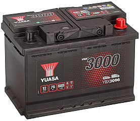 Akumulator Yuasa YBX 3000 12V-76Ah D+
