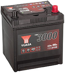 Akumulator Yuasa YBX 3000 12V-50Ah ASIA D+ z robom