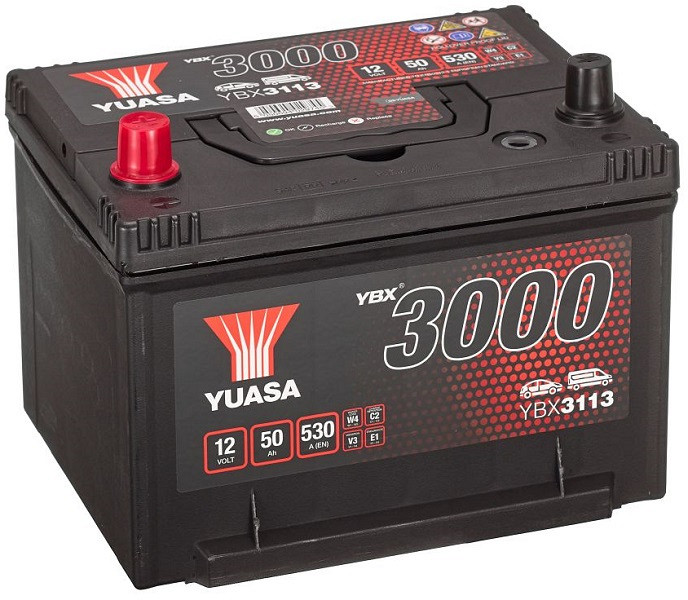 Akumulator Yuasa YBX 3000 12V-50Ah BCI L+