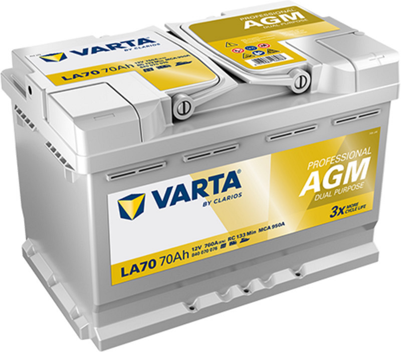 Akumulator Varta Dual Purpose AGM 12V 70Ah   