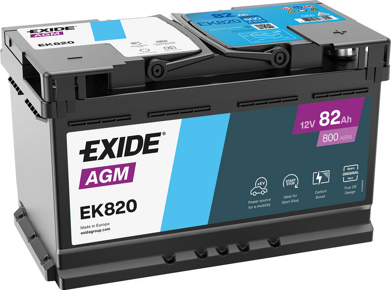 Akumulator EXIDE Start-Stop AGM 12V-82Ah