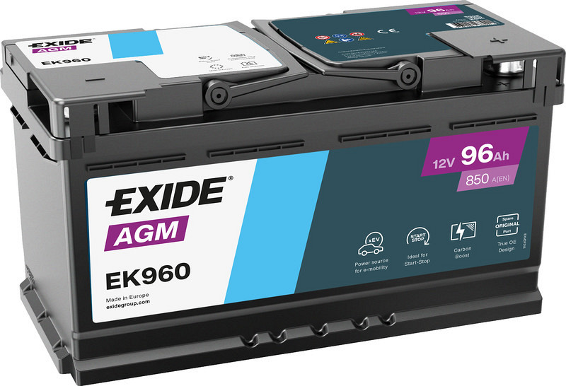 Akumulator EXIDE Start-Stop AGM 12V-96Ah