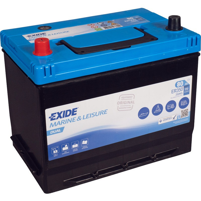 Akumulator Exide Dual WET 12V 80Ah 